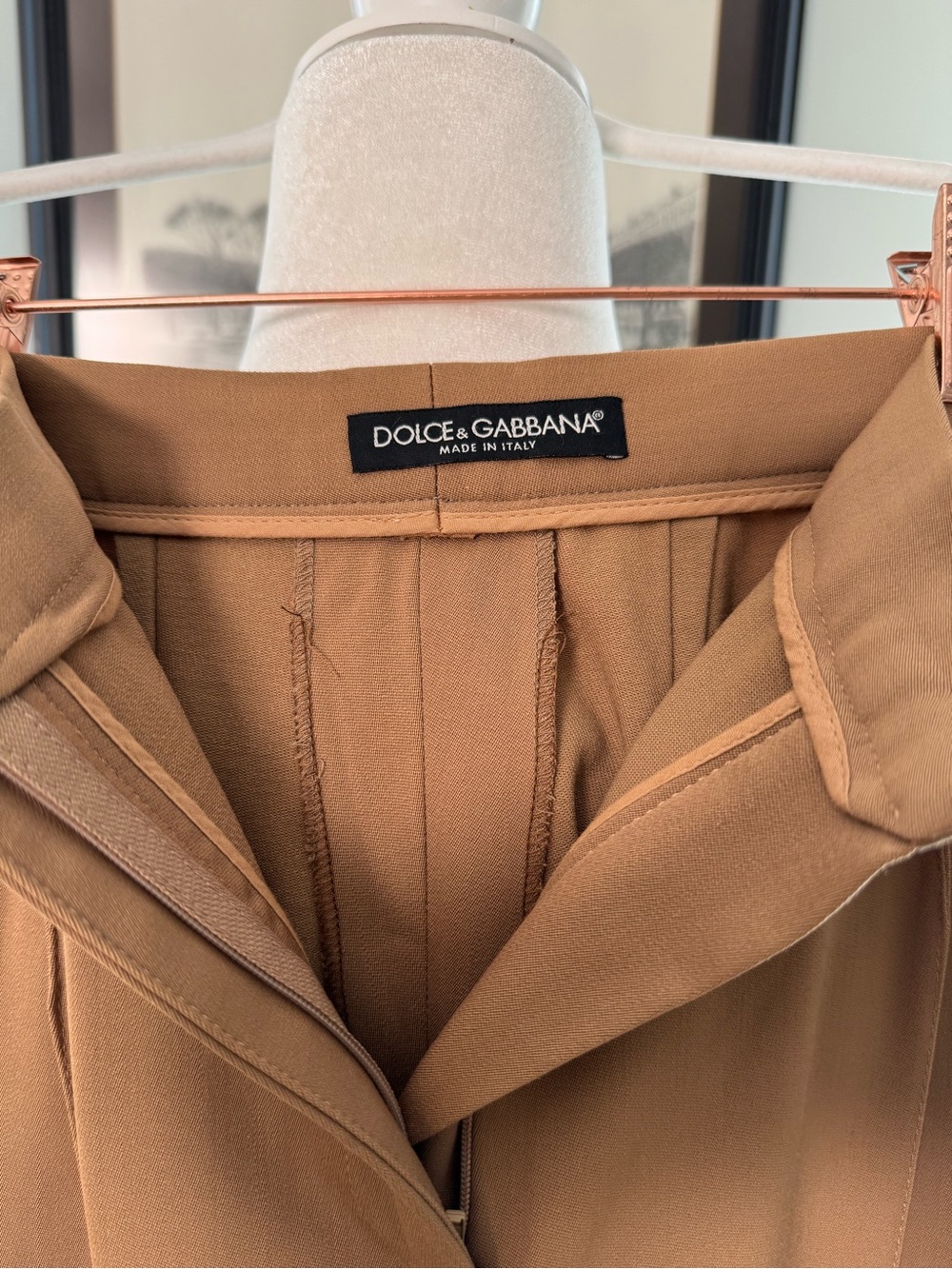 Dolce & Gabbana High Waisted Slim Ankle Pants Button Details 26" waist Vintage
